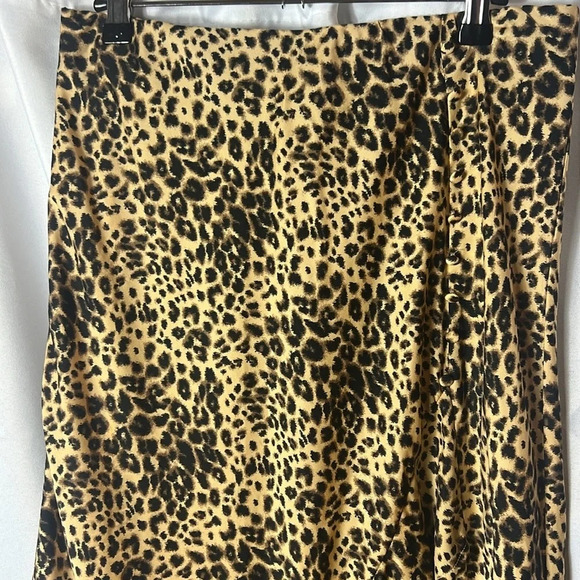 Code Mode Leopard Ruffle Maxi Skirt Size M - Picture 2 of 7